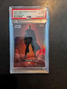 Nick Fury #98 Orange Foil (19/25) • Marvel • 2025 Topps Disney Genesis PSA8 - Picture 1 of 2