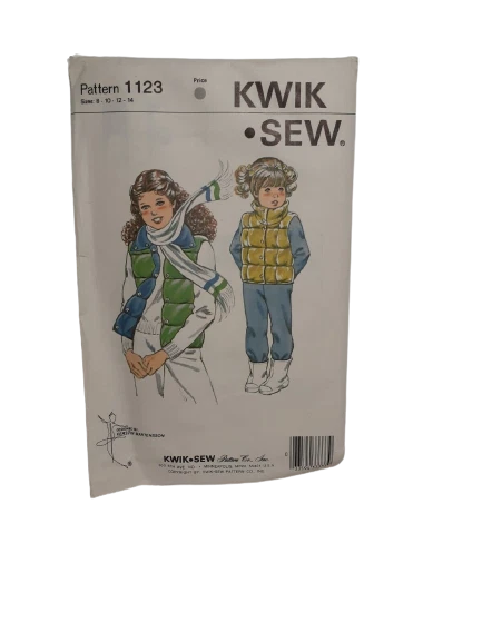 Kwik Sew Kids Girls Fleece Jacket Sweatshirt Sewing Pattern 1646 sizes 4 5 6 7