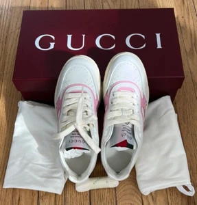 Gucci Re-Web Women's Sneaker White & Pink (Size 36.5 / US 6.5) - Picture 1 of 7
