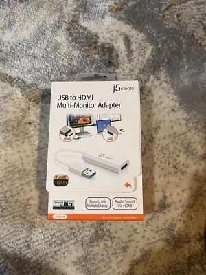 J5Create USB to HDMI Multi Monitor Adapter Monitor Adapter JUA254 - Image 1 of 4
