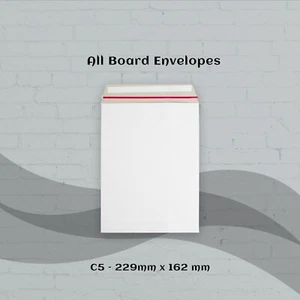 C5 All Board White Envelopes 229x162mm Portrait Style Mailing Postal Envelope - Picture 1 of 2