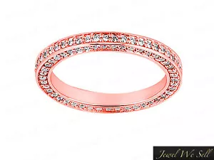 0.75Ct Round Brilliant Cut Diamond Anniversary Eternity Band Ring 14K Gold G SI1 - Picture 1 of 8