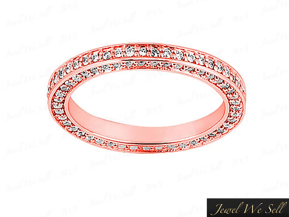 0.75Ct Round Brilliant Cut Diamond Anniversary Eternity Band Ring 14K Gold G SI1 - Image 1 of 2