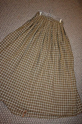 Falda Completa Dickens Victoriana Guerra Civil Hecho a Mano Disfraz Marrón Hilado en Casa Cintura 32 Foto 1 de 4