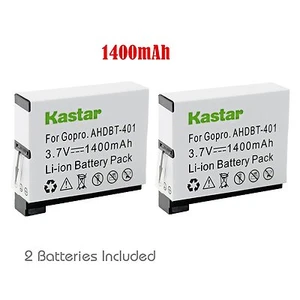 2x Kastar Battery for GoPro AHDBT-401 HD HERO4 GOPRO4 AHBBP-401 Sport Cameras - Picture 1 of 4