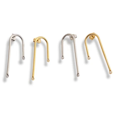 20 PIEZAS Pendientes de poste largo de acero inoxidable hallazgos hágalo usted mismo conectores de pendientes Foto 1 de 4