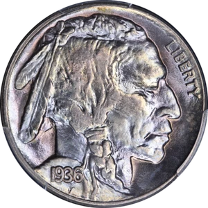 1936-S Buffalo Nickel PCGS MS67 Superb Eye Appeal Strong Strike - Picture 1 of 4