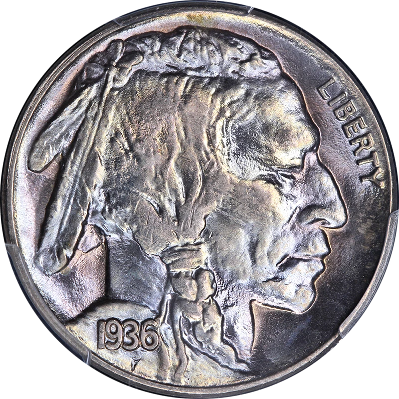 1936-S Buffalo Nickel PCGS MS67 Superb Eye Appeal Strong Strike - Image 1 of 4