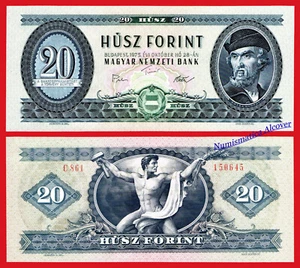 HUNGRIA HUNGARY 20 Forint 1975 Pick 169f SC / UNC - Imagen 1 de 1