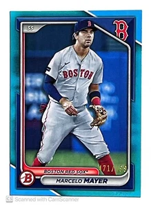 2024 Bowman #BP-44 Marcelo Mayer Prospects Sky Blue /499 Boston Red Sox - Picture 1 of 2