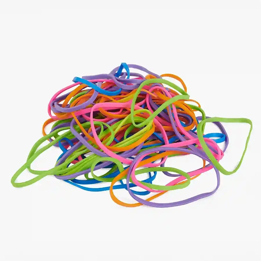 WIHEDÜ Gummibänder neonfarbig 55 x 3 mm, 1kg