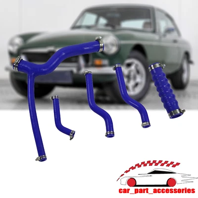 Abrazaderas de manguera de tubo de silicona para radiador 1962-1976 1975 1974 MG MGB GT azul NUEVO Foto 1 de 4