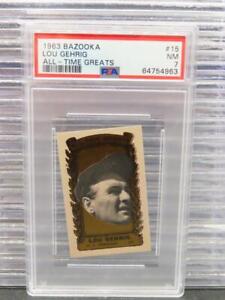 1963 Bazooka All-Time Greats Lou Gehrig #15 PSA 7 New York Yankees NM