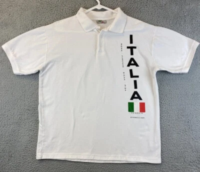 MIA SRL Hombre Polo Algodón Manga Corta Logo Camiseta XXL Blanco/80-37 Foto 1 de 4