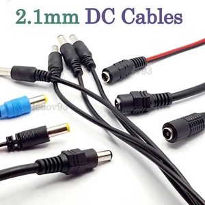 Enchufe de alimentación DC PIGTAIL 5,5 x 2,1 mm a extremos desnudos CCTV LED tira cable VARIOS - Imagen 1 de 12