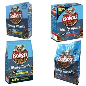 Bakers Complete Adult Dry Dog Food Meaty Meals Beef High Protein Pet Tasty Treat - Picture 1 of 5