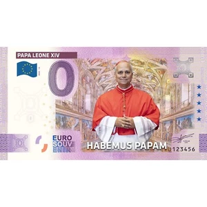 0 € ZERO EURO SOUVENIR BANCONOTA PAPA LEONE XIV 2025 - SUBITO DISPONIBILE - Picture 1 of 1