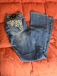 💕 MISS ME JEANS Stivaletto Donna 28 Relaxed Ricamato Strass Ottime Condizioni - Foto 1 di 5