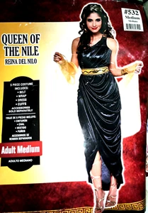 Women’s QUEEN of the NILE Egyptian Halloween Costume Dress MEDIUM 6-8 - Picture 1 of 3