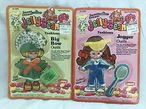 Jelly Bean Doll Fashions Big Bow & Jogger Outfits Vintage 1982 Lanard VERSIEGELT - Bild 1 von 5