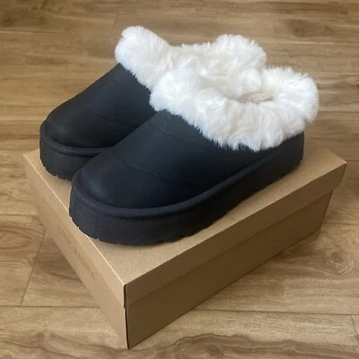 Zuecos de plataforma Steve Madden Unitie de piel sintética negros talla 9 Foto 1 de 4