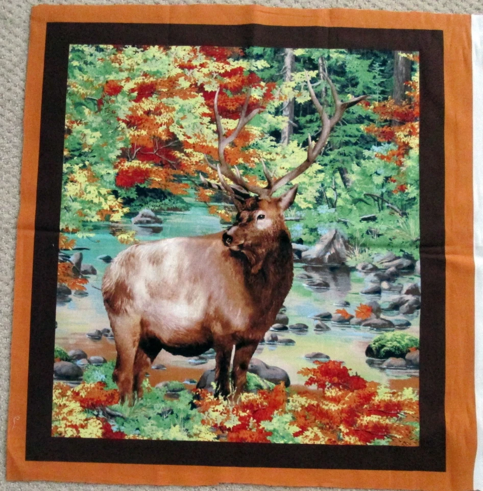 1 Pretty "Autumn Blaze" Cotton Quilting Sewing Fabric Panel #2 - Image 1 of 1
