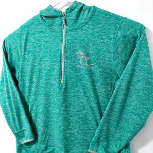 Artisans Hoodie Womens XL 1/2 Zip Long Sleeve Green Pockets Michigan - Picture 1 of 8