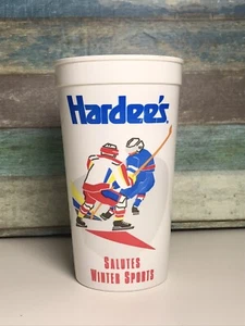 Vintage 1992 Hardee’s "Salutes Winter Sports" Large Plastic Cup Hockey - Bild 1 von 7