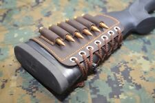 Best Gift for Hunter, Leather Rifle buttstock cartridge holder, ButtStock holder