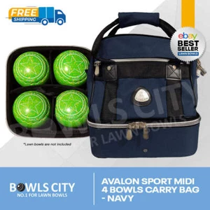 FREE AU SHIPPING! Compact Style Navy Lawn Bowls Bag. Fit 4 Bowls - Picture 1 of 4