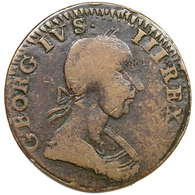 1784 V 14-84A R-6 Washington Head Machins Mills Colonial Copper Coin  - Image 1 of 2