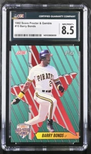 1992 SCORE PROCTER & GAMBLE #15 BARRY BONDS PIRATES CGC 8.5 - Picture 1 of 3