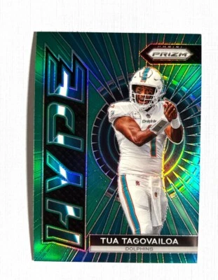 Tua Tagovailoa ~ 2023 Panini Prizm ~ Green Prizm Hype #H-1 - Image 1 of 2