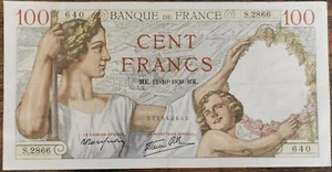 Billet 100 francs SULLY 12 = 10 = 1939 FRANCE  S.2866 - Picture 1 of 2