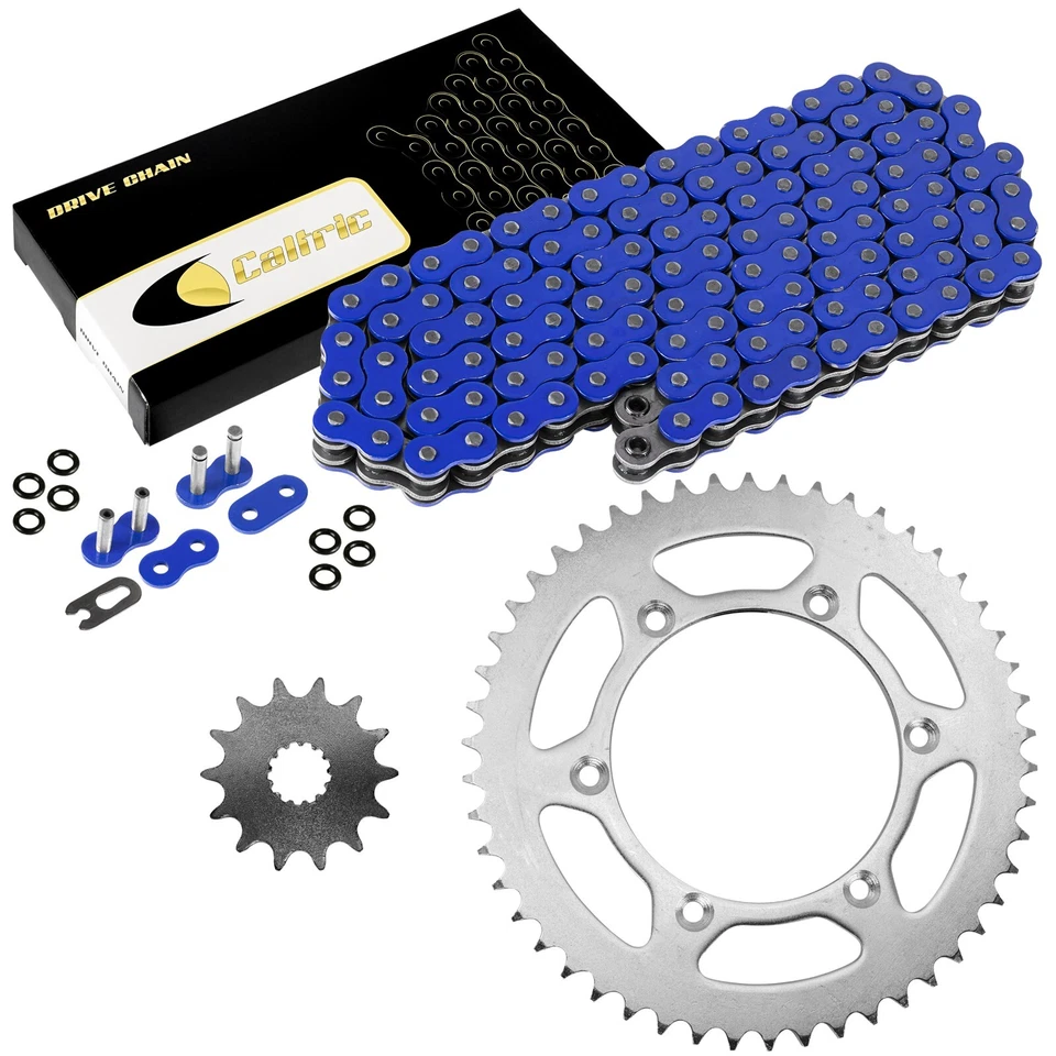 Kit de cadena de transmisión y piñones de junta tórica azul para Yamaha YZ250 1999-2017 Foto 1 de 4