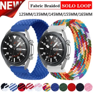 Samsung Huawei Amazfit Garmin Solo Loop Armband 20 22 mm Nylon Geflochten Strap - Picture 1 of 23