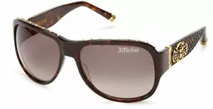 Gafas de sol Affliction Raven Tortoise doradas con estuche etiqueta y caja - Imagen 1 de 3