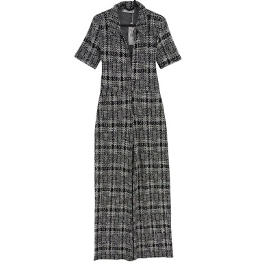 Mono de tweed Mango MNG negro manga corta para mujer talla S Foto 1 de 4