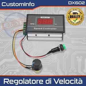 Regolatore di Velocità Motore DC 6-60V 30A PWM con Display Digitale Interruttore - Foto 1 di 6