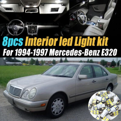 Kit de 8 bombillas LED súper blancas interiores de coche para Mercedes-Benz E320 1994-1997 Foto 1 de 4