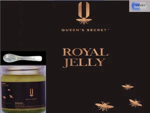 DR T&T Queen's Secret bottiglia di pappa reale fresca 100 g con cucchiaio in madreperla - Foto 1 di 3