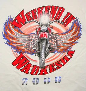 2008 Weekend in Waukesha Motorrad Harley Celebration Meet weißes T-Shirt neu LG - Bild 1 von 4