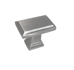 Rectangle Knob Drawer Pull Kitchen/Bath Door Cabinet Hardware Brushed Nickel KPT - Picture 1 of 5