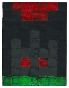 Original Justin Aerni PAINTING 2019 Abstract Dark Art - CASTLE OF DARKNESS - Bild 1 von 1