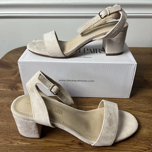 DREAM PAIRS Women Low Chunky Block Heel Sandals Ankle Strap Open Toe Dress Shoes - Picture 1 of 7