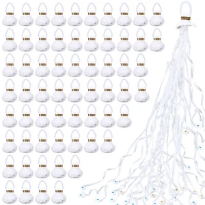 Wettarn 150 Pcs Wedding Throw Streamers Confetti Poppers Romantic White Hand ... - Picture 1 of 7