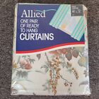 Allied One Pair Of Ready To Hang Curtains Vintage Floral 45" x 72" Ech Ascot Tan