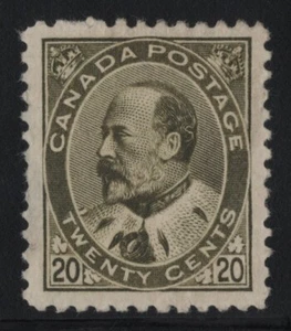 #94 Edward VII 20c Canada mint well centered cv $1250 - Picture 1 of 2