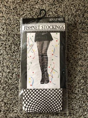 Medias de red para adultos negras talla adulto vintage NOS Foto 1 de 4