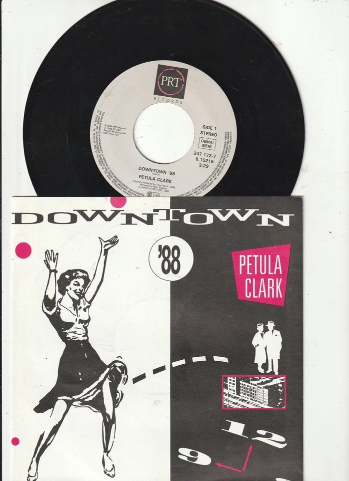 Petula Clark Downtown (`88 & Original Version) 1989 Teldec PRT 7" Single vg - Bild 1 von 1